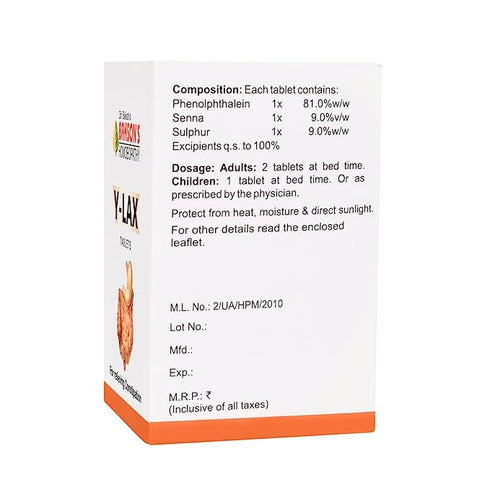 Bakson's Y-Lax Tablet